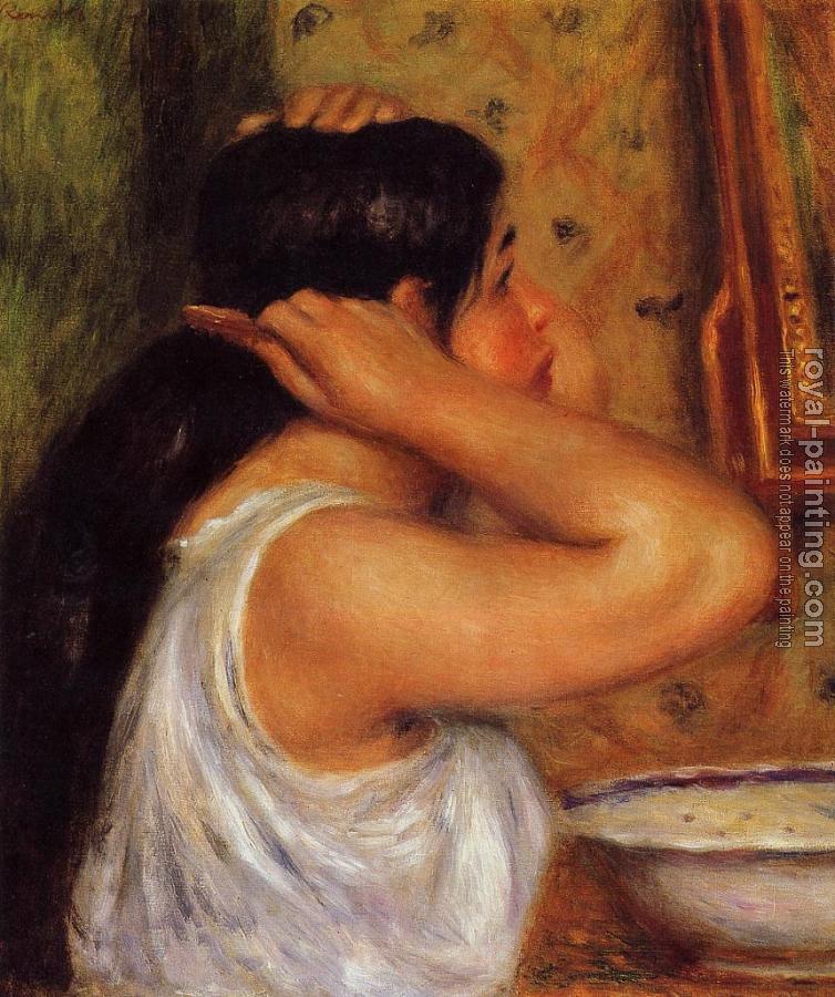 Pierre Auguste Renoir : La Toilette, Woman Combing Her Hair